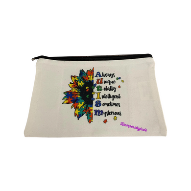 Autism zipped purse