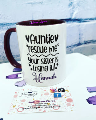 Auntie rescue me mug