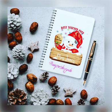 Teacher snowman notebook