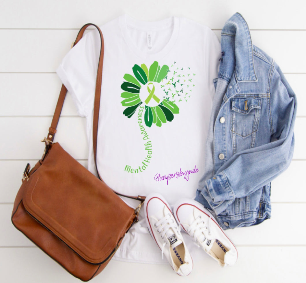 Mental health awareness flower tshirt