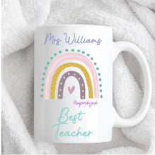 Load image into Gallery viewer, Teacher rainbow mugs