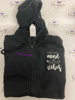 Positive vibes zip hoodie