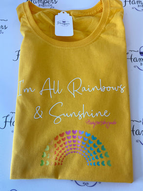 All rainbows and sunshine’s tshirt