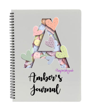 Initial heart notebook