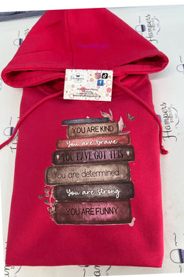 Book stack hoodie