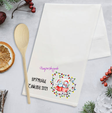 Personalised Christmas tea towels