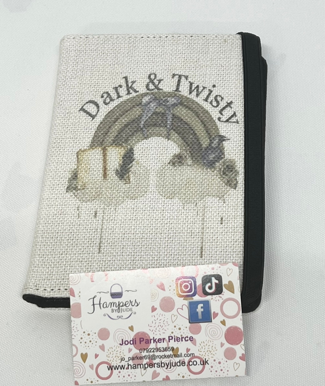 Dark and twisty linen notebook