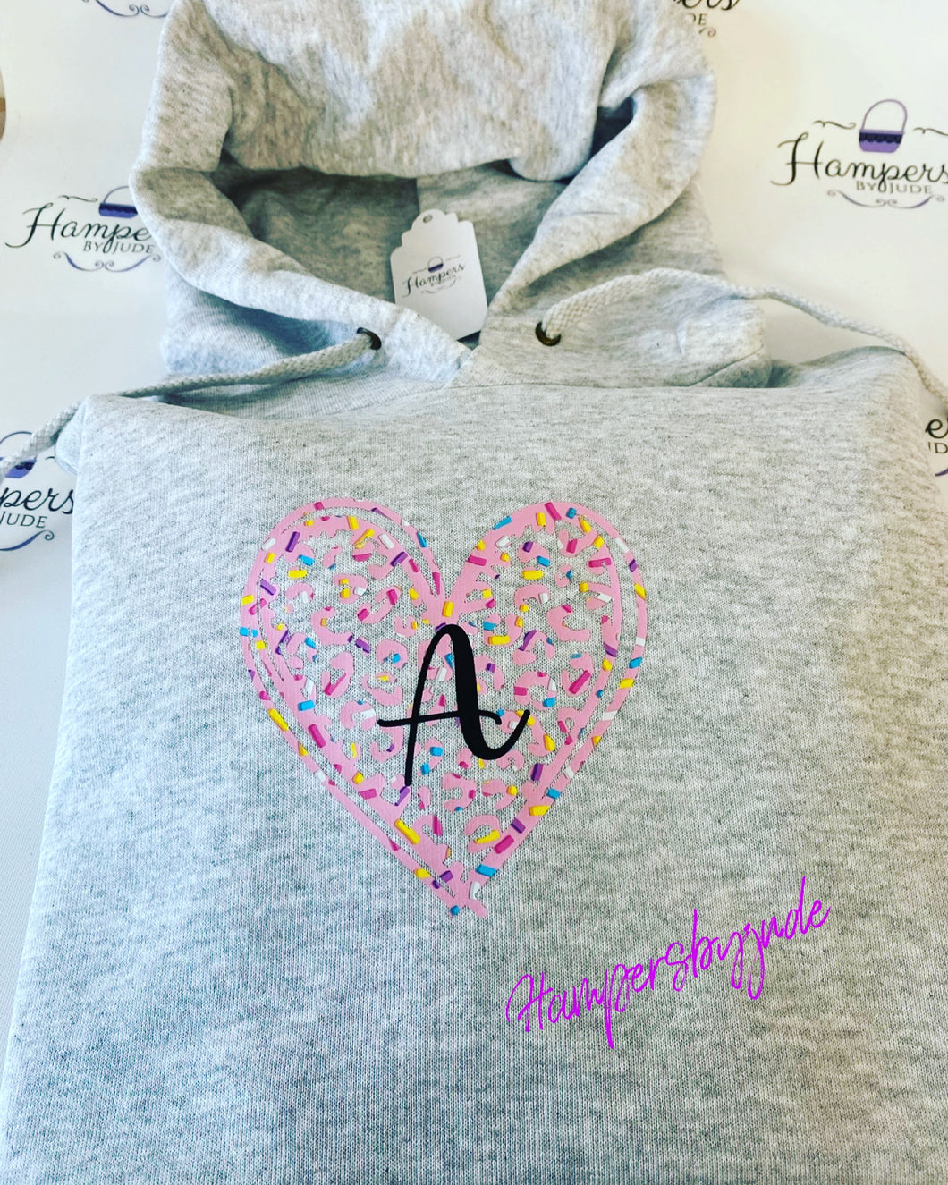 Confetti initial sprinkle heart
