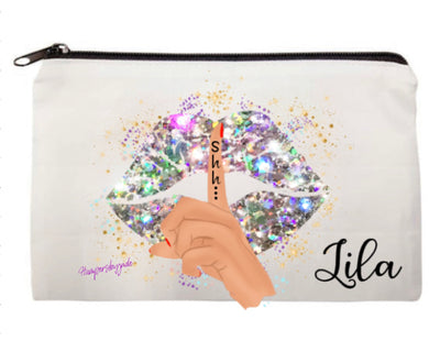 Shh lips make up bag