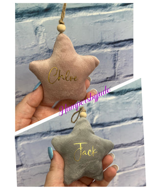 Velvet personalised stars