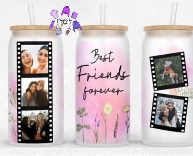 Best friends forever bamboo glass