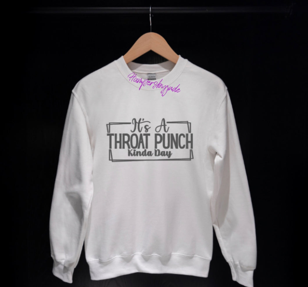 It’s a throat punch day sweater