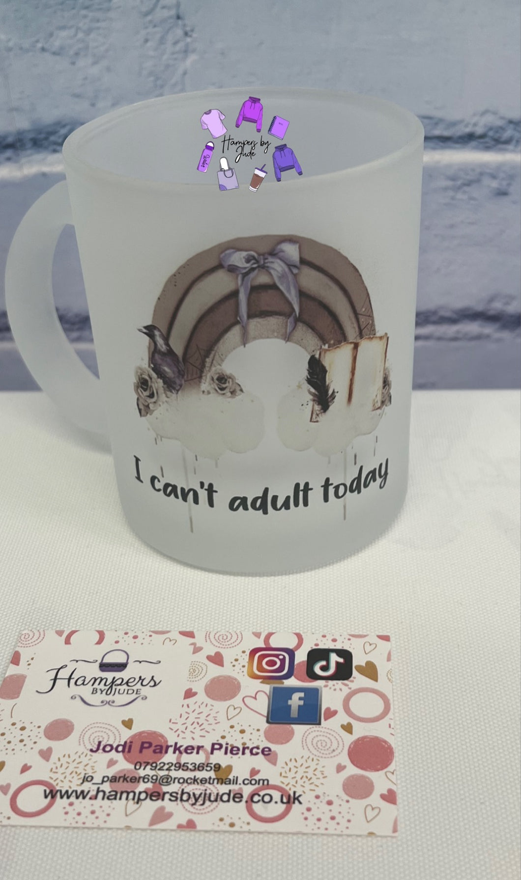 I can’t adult today glass mug