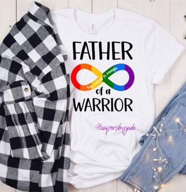 Father of a warrior autism tshirt
