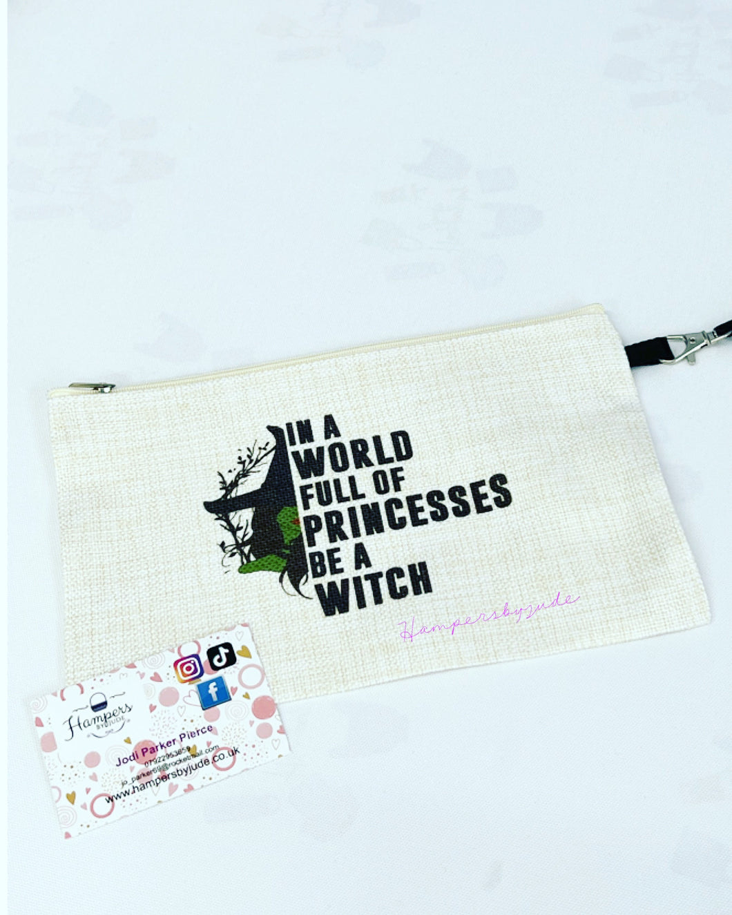 In a world full of princesses be a witch zip bag