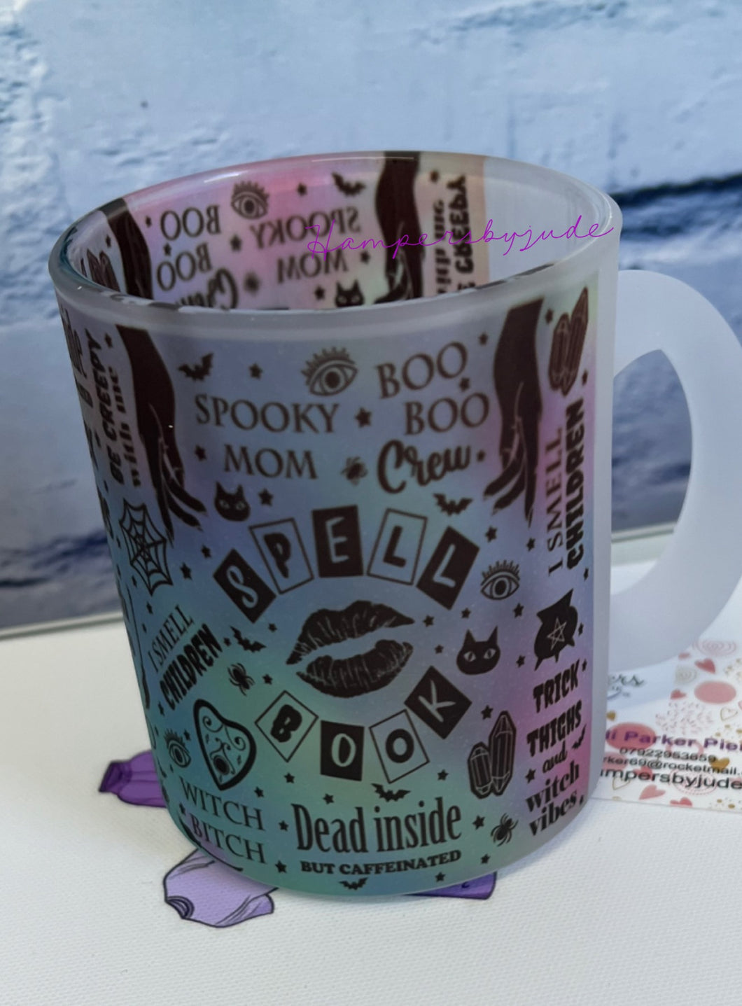 Spell book glass mug