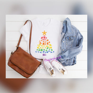 Pride Christmas tree tshirt